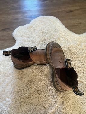 Georgia Boot Women's Brown Leather Ankle Booties